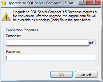 .be coder: Upgrading a Sql Server Compact database file